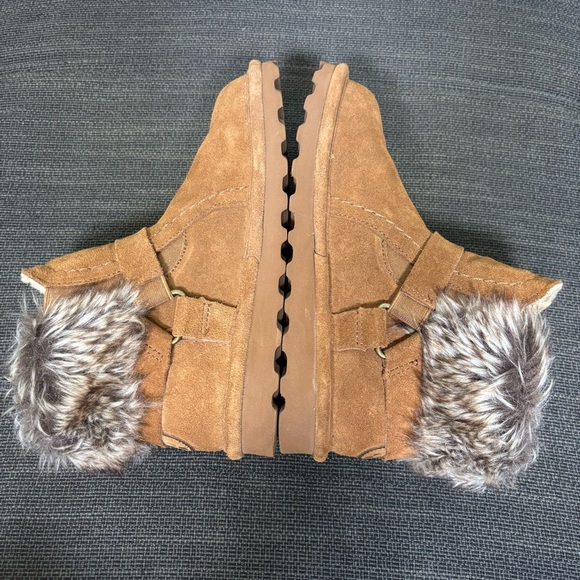 Bearpaw Konnie Winter Booties Ankle Boots Shoes-Brown-Suede-Women Size 6 - Picture 7 of 11